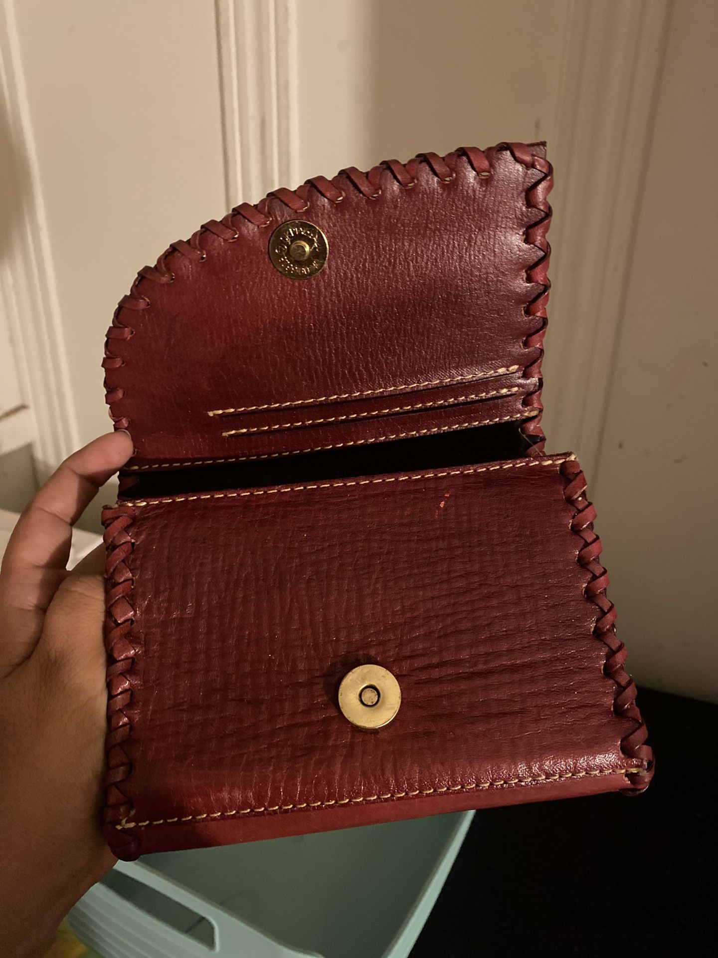 Red Leather Wallet 