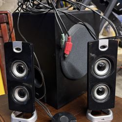Cyber Acoustics Speakers And Subwoofer For Desktop Pc Computer - 120V 60 Hz 30 Watts