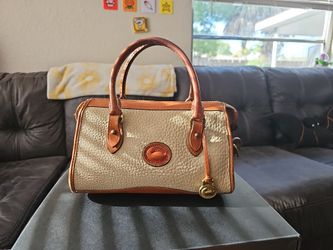 Vintage Dooney And Bourke All-weather Leather Saddle Bag