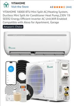 YITAHOME 18000 BTU Mini Split AC/Heating System.
