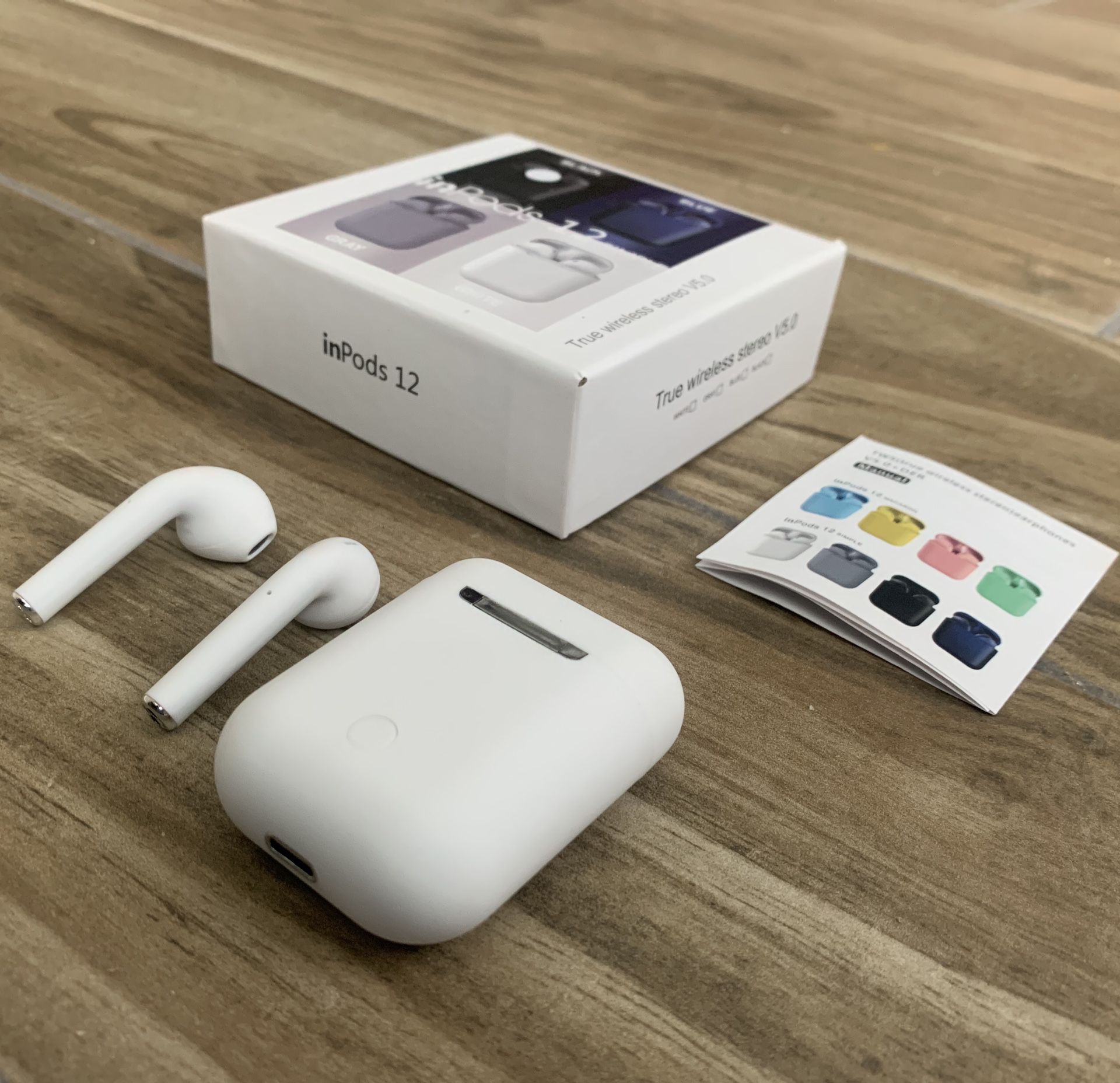 White inpod 12 very similar to AirPods. Buy 1 for 15$ or 2 for 25$. More colors available