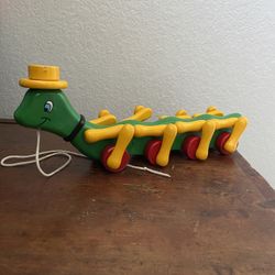 Vintage Cricket Kids Wooden Toy From Greece