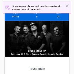 (2) Tickets for Blues Travelers 