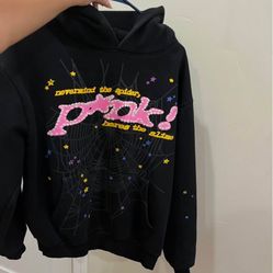 Sp5der P*nk Hoodie 'Black'  