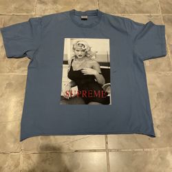 Supreme Anna Nicole Smith Dusty Blue Shirt Size L SS21