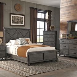 Rustic Style Six Piece Bedroom Suite