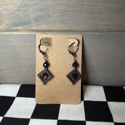 Geometric Stone Dangle Earrings