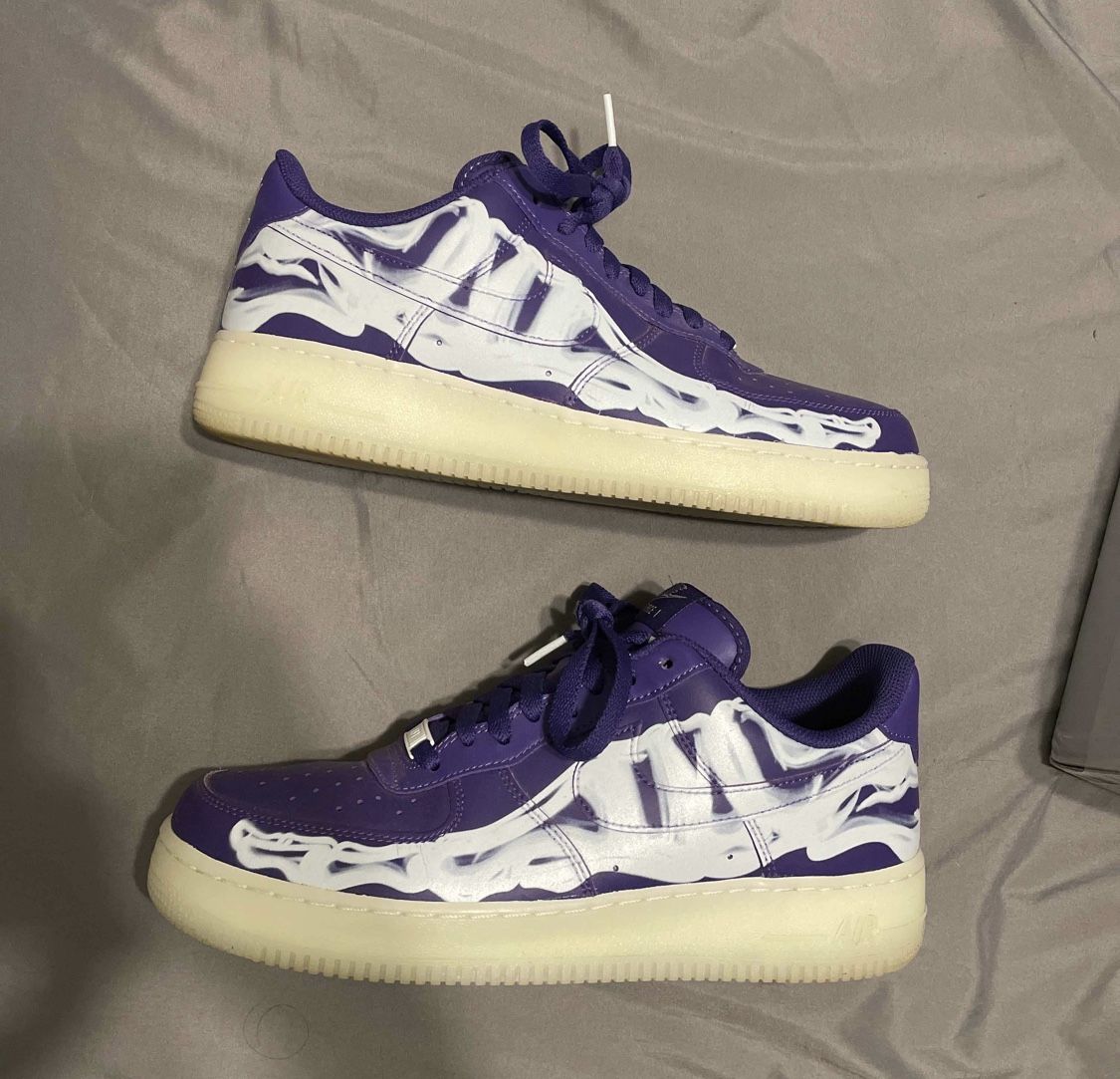 Air Force 1 Low ‘Purple Skeleton’ (Sz 10.5, USED)