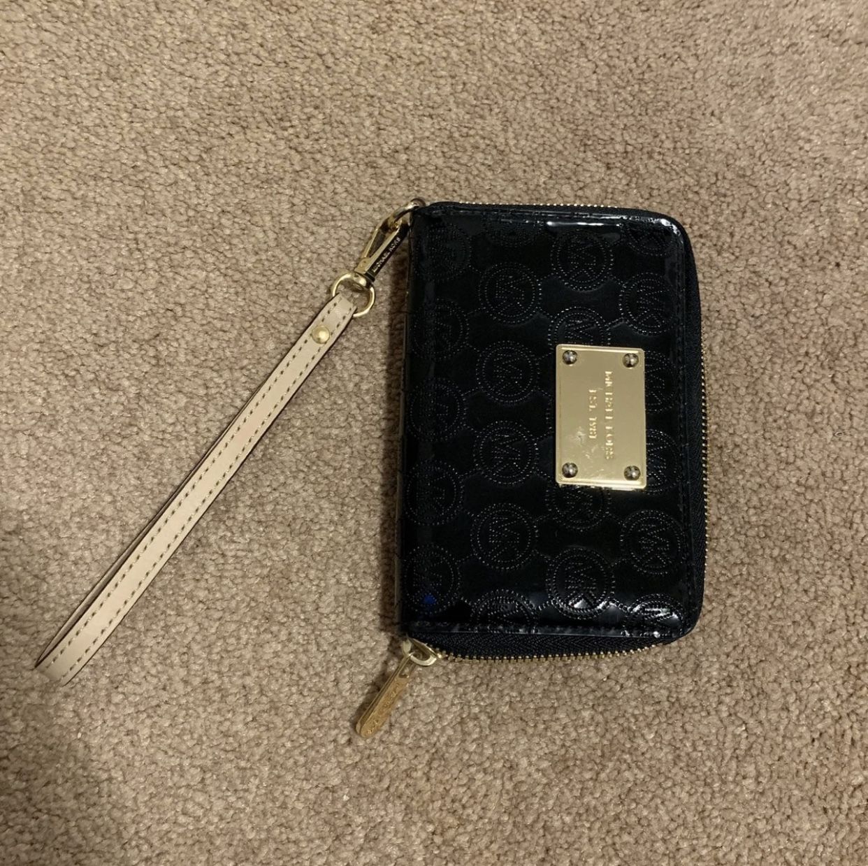 Michael Kors black gold wallet/wristlet