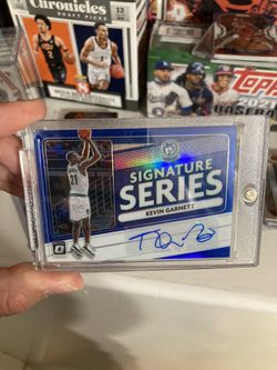 2020-21 Donruss Optic Kevin Garnett Signature Series Blue, Autograph, #'d 14/25
