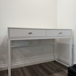 White Large Vanity Desk 