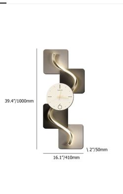 Modern LED Wall Clock with Remote Control – 39.4×16.1"