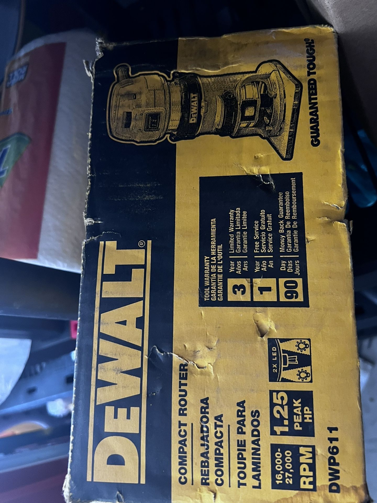 Dewalt 1/4 In 1.25 Hp Variable Speed Fixed Router