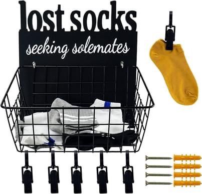 RISICULIS Lost Socks Basket, Laundry Room Decor