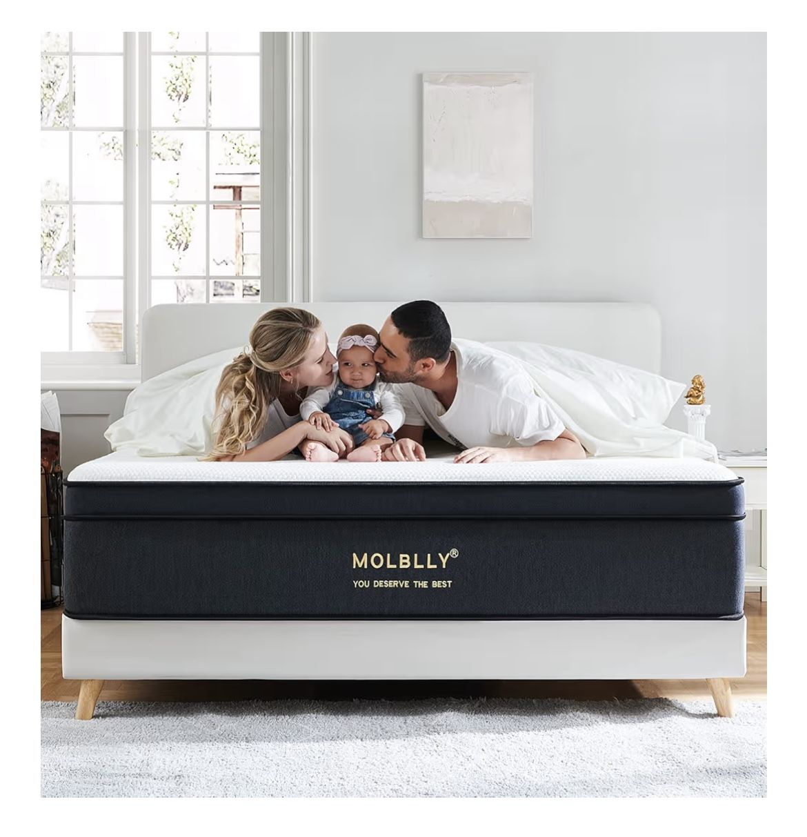 Colchón King Molblly Híbrido 14”