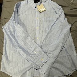 All Saints Men’s Button Down Long Sleeve Shirt