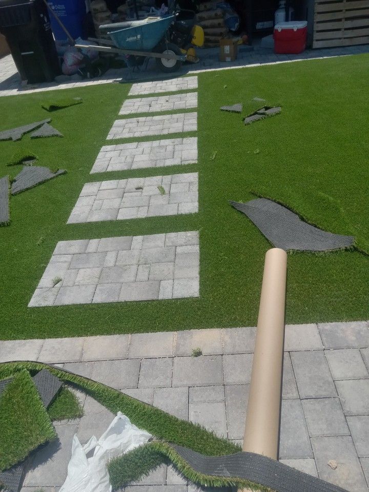 Pavers Turf Travertine Install For Sale