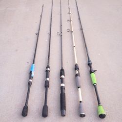 Fishing Poles Set of Five