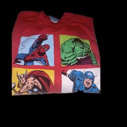 Vintage FREEZE Marvel Superhero Crew neck Sweatshirt  Red Size  Medium 