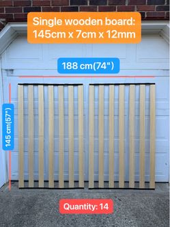 Solid wood double bed board