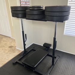 Leg Press Machine With Rubber Weights
