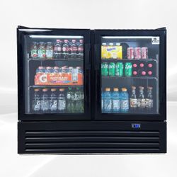 Clearance NSF Two Glass Door upright refrigerator GC320