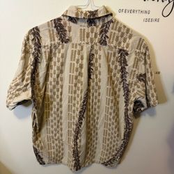 Men's Short Sleeve Button-Up Printed Shirt
