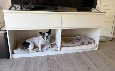 Converted Dresser with integrated dog beds 🐾