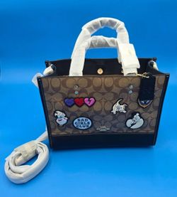 NWT Disney Coach Villains Dempsey Carryall Signature Canvas