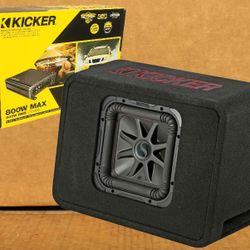 Kicker Bass System CX Mono Subwoofer Amplifier L7R10 10" Dual Voice Coil Speaker Ported Enclosure 🚨 Payment Options Available 🚨 No Credit Needed 🚨 
