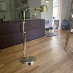 Vintage Adjustable Brass Floor Lamp