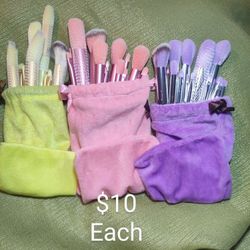 Colorful Makeup Brushes $10 Each