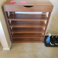 Wooden Shoe Rack With Cabinet 