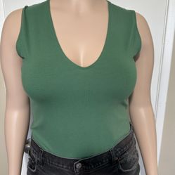 A New Day Women’s Emerald Green Bodysuit Size XL