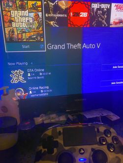 PlayStation 4 with account comes with gta 5 nba 2k26 mortal kobamt etc two controllers as well and psn account