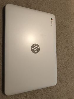 HP CHROME BOOK (brand new: never used) comes with blue computer case, power cable mouse, mouse pad