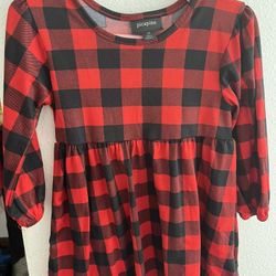 Black and red checkered Christmas Dress 2T