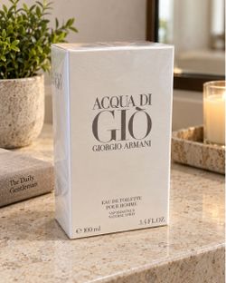Giorgio Armani Acqua di Giò Eau de Toilette Cologne for Men 3.4 oz | 100ml | Original Fragrance | Classic Fresh & Clean Cologne