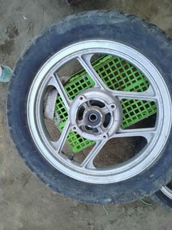 2007 Kawasaki EX250-F front wheel / rim J16m/CxMT2.15 DOT and tire 100/80/16