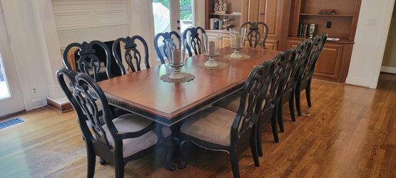 Magnificent Dining Room Table w 10 Chairs