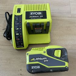 Ryobi 24v Lithium Battery And Charger