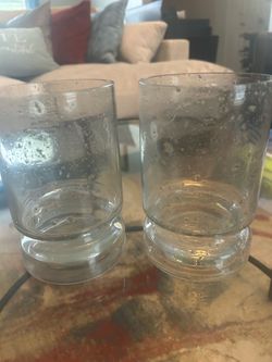 Glass candle holders