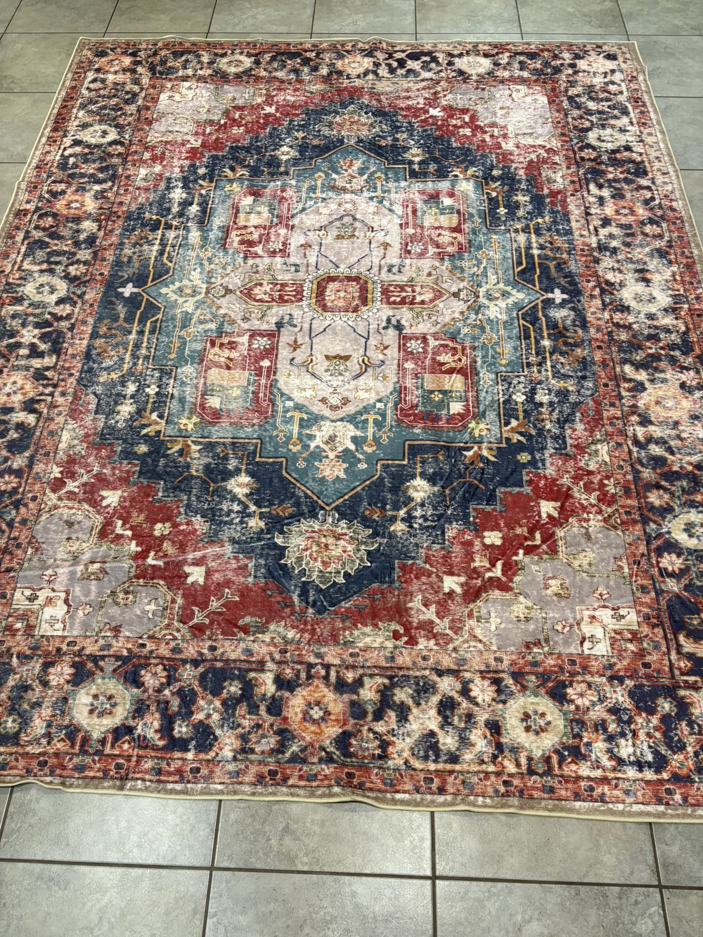 Persian Style 8x10 Washable Area Rug 