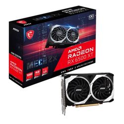 MSI Gaming AMD Radeon RX 6500 XT 4GB GDDR6 DP/HDMI PCIe 4 Torx Twin Fans FreeSync VR Ready OC Graphics Card RX 6500 XT MECH 2X 4G OC