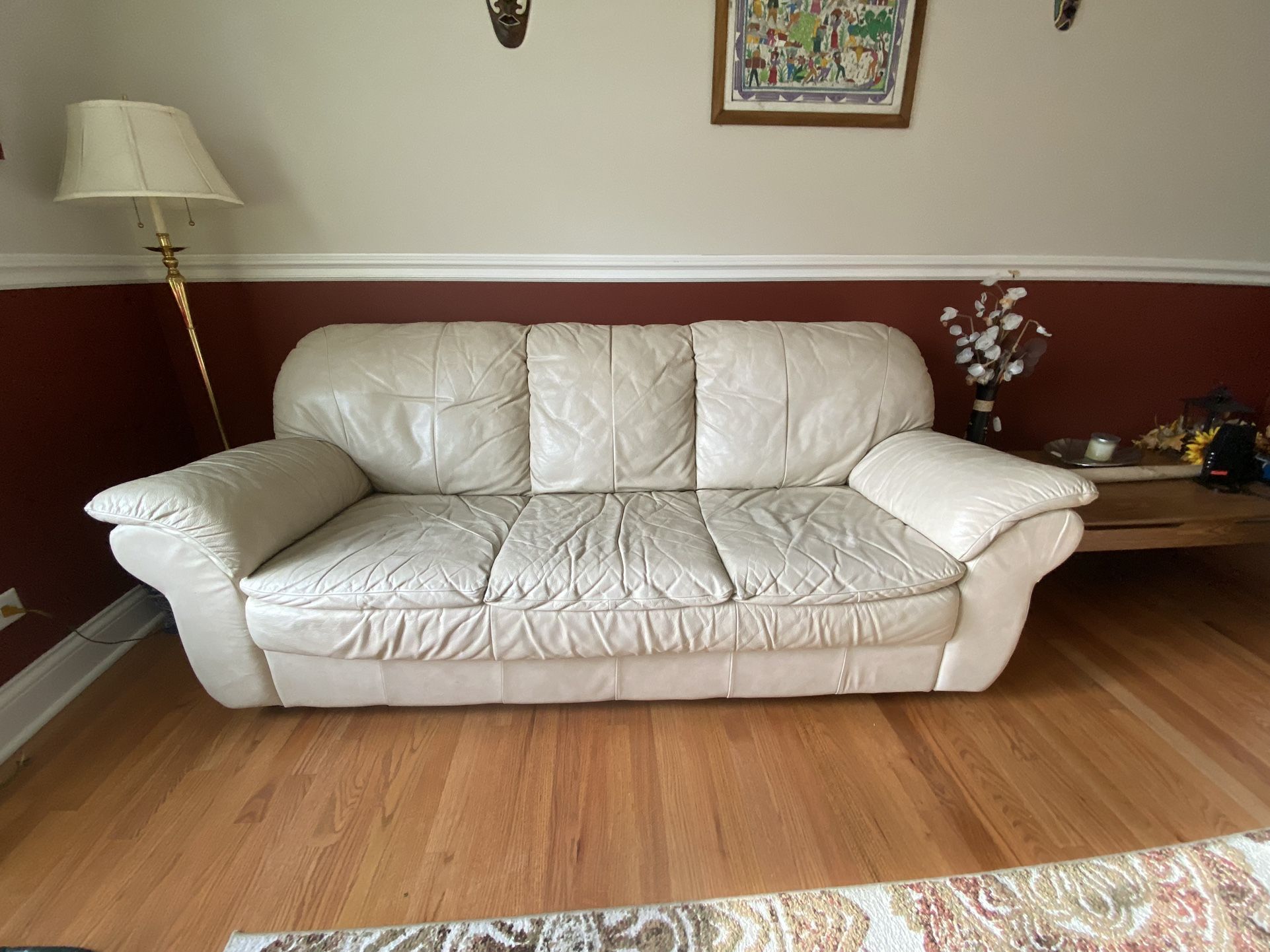 Leather Sofa And Love Seat - Must Sell, Downsizing 
