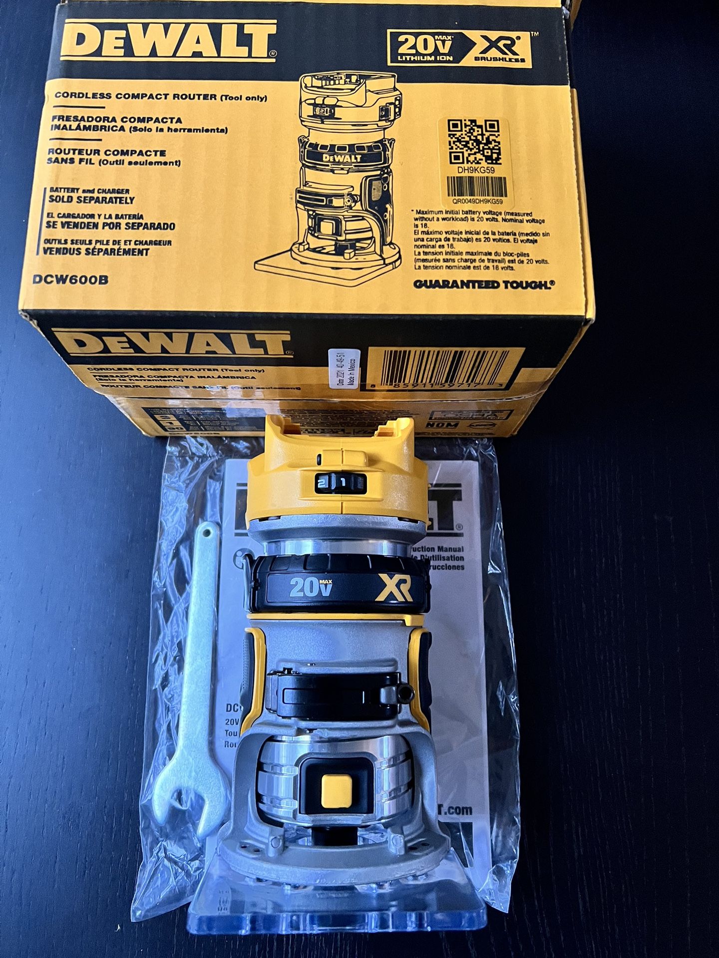 Dewalt 20v XR Brushless Router
