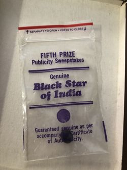 BLACK STAR OF INDIA AND GENUINE AMETHYST GEMSTONE