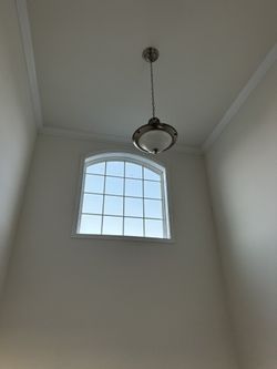 Brushed Silver Hanging Chandelier