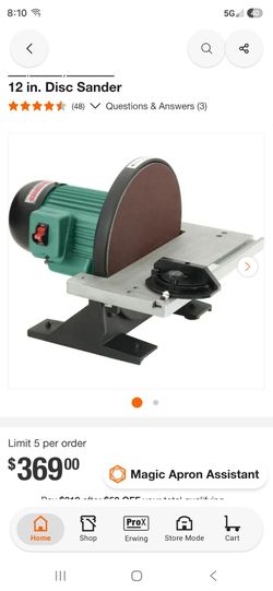 Benchtop Disc Sander on Metal Stand