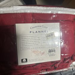 Red Flannel Twin Sheet Set